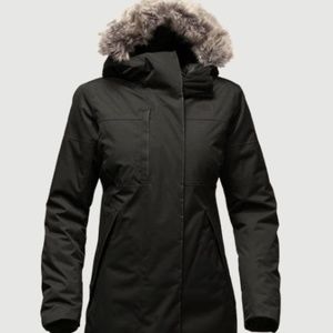 The North Face Far Northern Waterproof Down Parka with Faux Fur Trim, Size M
